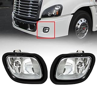 LEAVAN Front Fog Light Lamp Assembly Fit for Freightliner Cascadia 2008-2016 Driving Side&Passanger Side