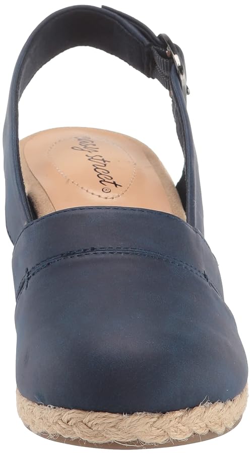 Amazon.com | Easy Street Women's Stargaze Wedge Sandal, Navy, 5 | Platforms  \u0026 Wedges