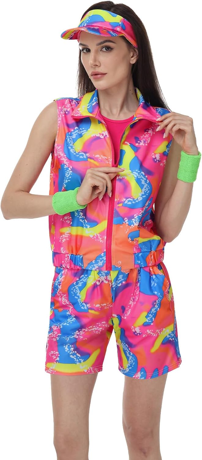 80s Women’s Workout Costume, Adult 80s Outfit, Couples Costume Set for Halloween Cosplay - Image 5