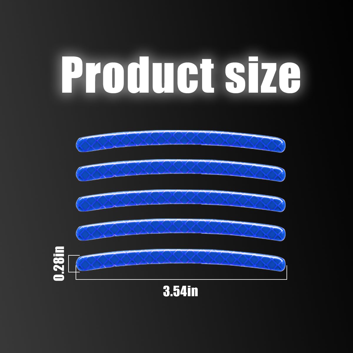 Zipelo 20PCS Reflective Car Wheel Decorative Stripe Stickers, Anti Scratch Vehicle Night Safety Warning Tape Decal, Automotive Exterior Tire Rims Sticker Accessories, Universal Fit (Blue)