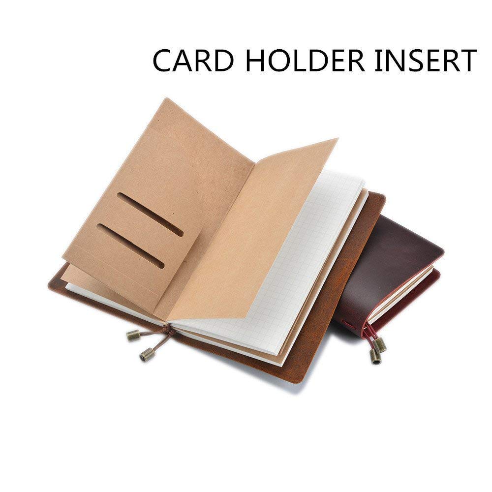 Sixstore Leather Refillable Notepad Notebook, Handmade Genuine Leather Bound Daily Notepad for Art Sketchbook Travel Journal to Write in - Image 3