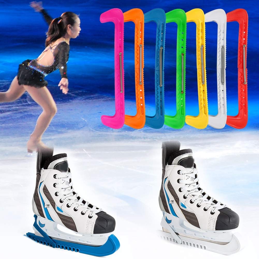 NQEUEPN Protège-Lames Réglable Pour Patins à Glace - TPR Antidérapant - Rose - 36x5.5cm