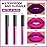 evpct 3Pcs Purple Hot Pink Fuchsia Red Matte Liquid Lipstick Lip Stain Sets for Women, Matte Lipstick Long Lasting Waterproof Permanent 24 Hours original, Lip Sticks Pack for Halloween Daily Makeup