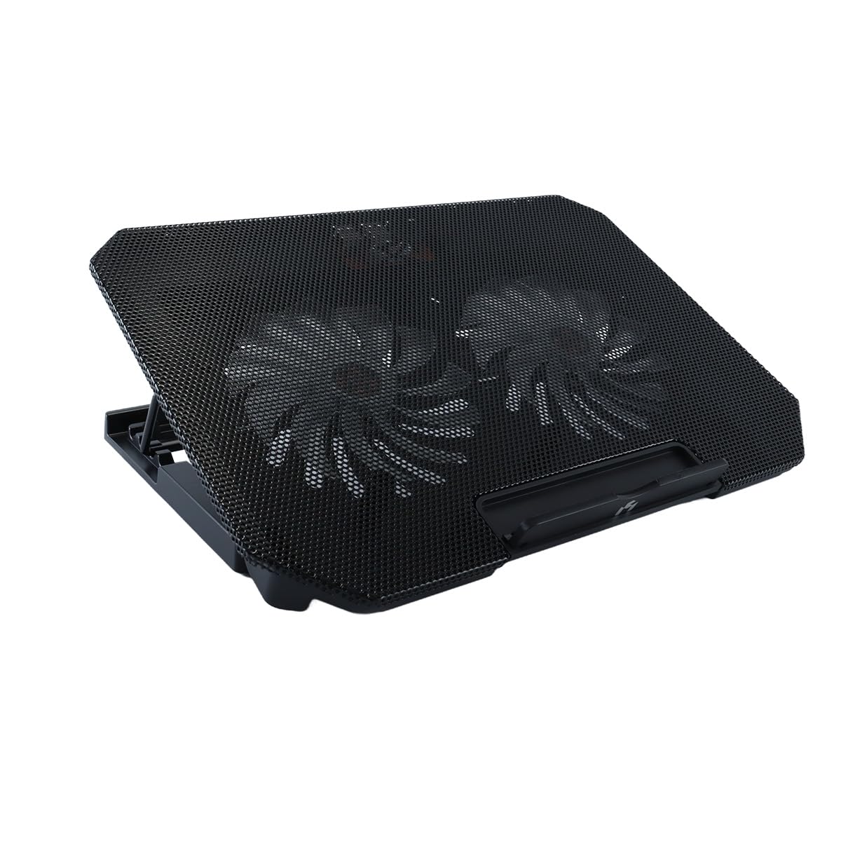 Base Refrigeradora Para Portátiles De 12 a 17 Pulgadas Con Soporte Ajustable En 4 Alturas, 2 Ventiladores Silenciosos, 2 Puertos USB Y Enfriamiento Rápido.