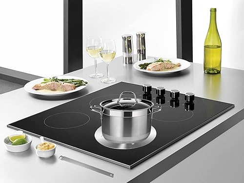 Miniatura 6 de Grouarty - Placa difusora de calor de 6.3 pulgadas, adaptador de inducción de cocina de acero inoxidable para placa de cocción eléctrica de vidrio y