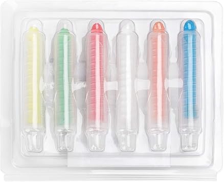 Dustless Chalk with Holder, Twistable Colored Chalk for Kids, Washable Erasable Art Tool for Teachers School Office Kids, 6 Colors