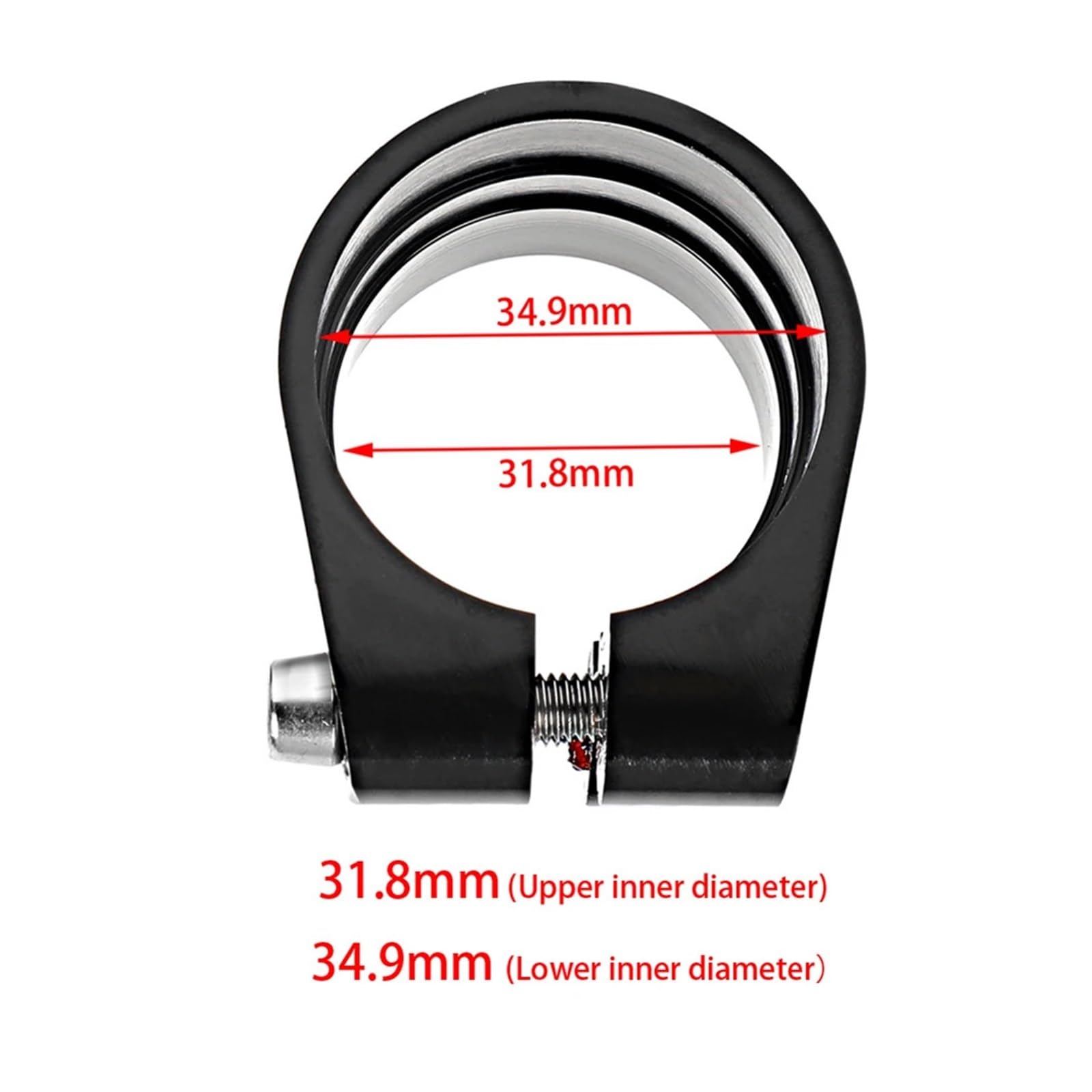Morsetto reggisella a sgancio rapido a doppio strato, clip for tubo da 31,6 mm 34,9 for parti di ciclismo su strada