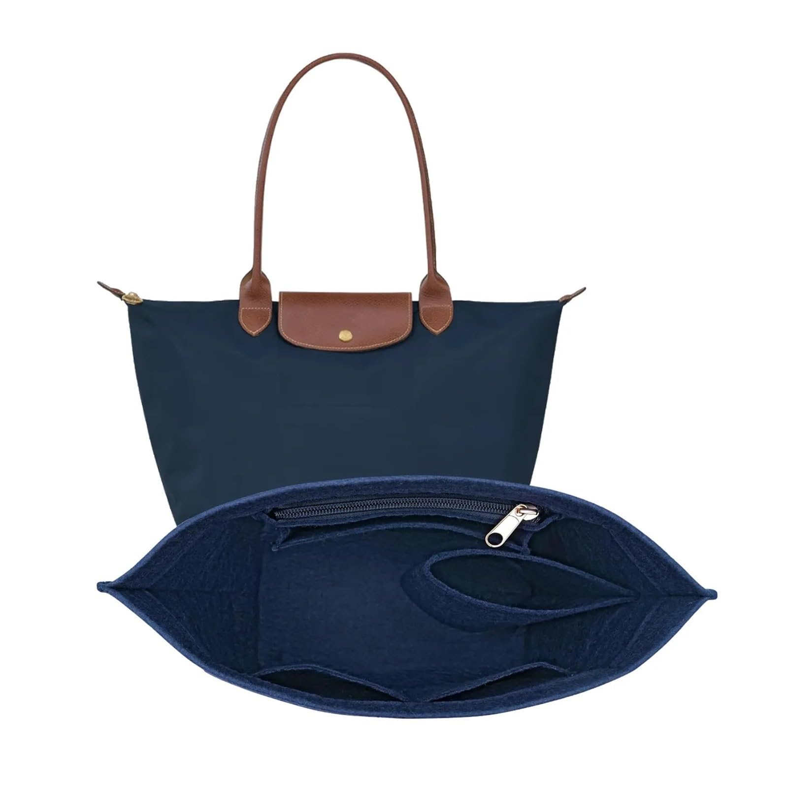 NJIEzhao Felt Handbag Insert Purse Organizer Insert, Felt Bag For Handbag(Color25,L)
