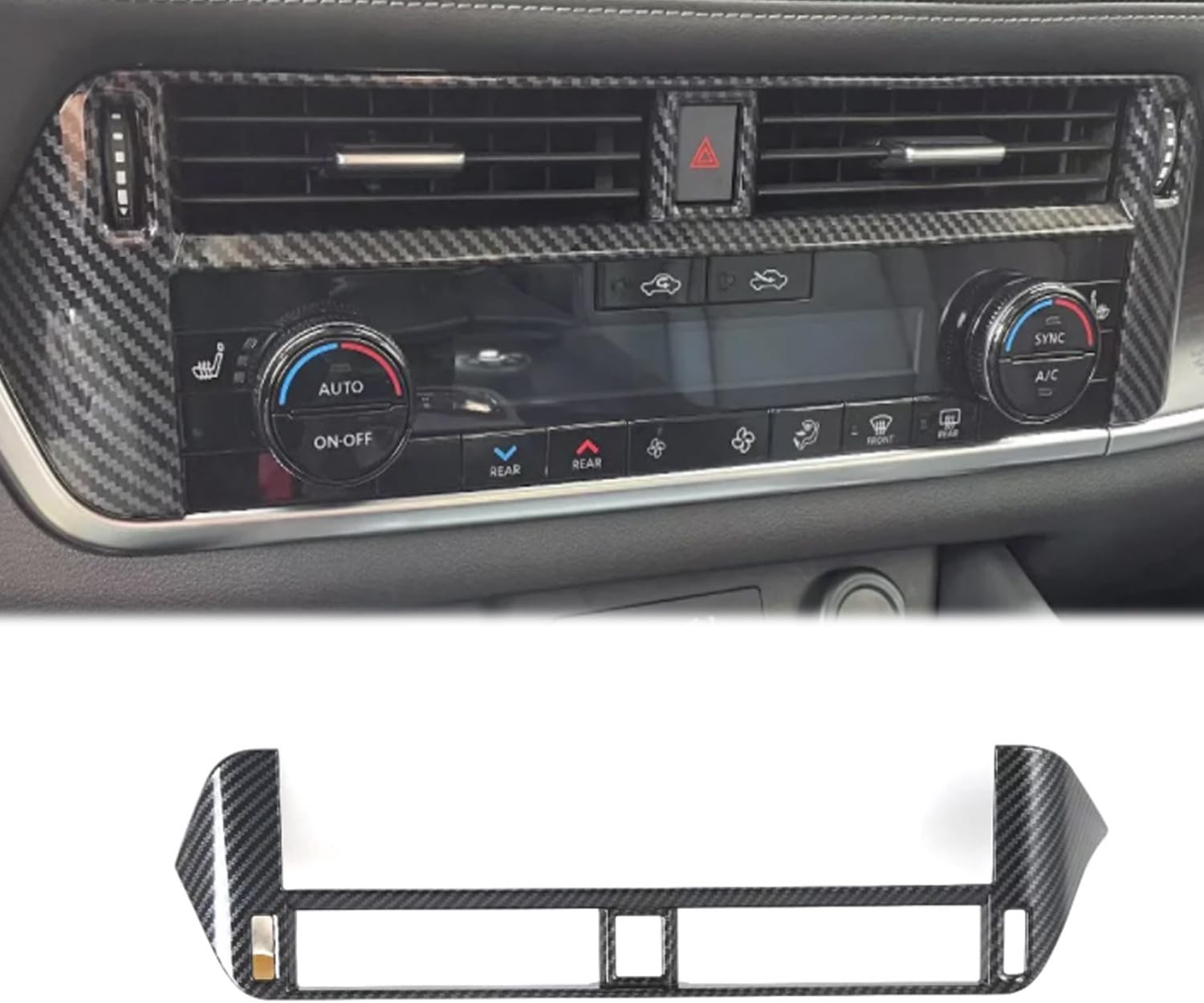 Interior Car Accessories Fit for Nissan Rogue 2021 2022 2023 2024 Center Console Air Condition Outlet Vent Covers Trim ABS Carbon Fiber Style
