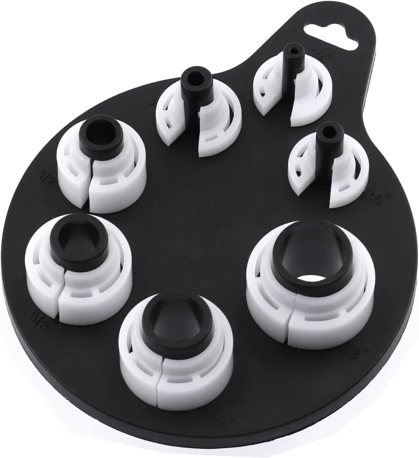 Swpeet 7Pcs White 7 SAE Standard Sizes 1/4" 5/16" 3/8" 1/2" 5/8" 3/4" and 7/8" Air Conditioning and Fuel Line Quick Disconnect Tool Kit for Multiple Applications