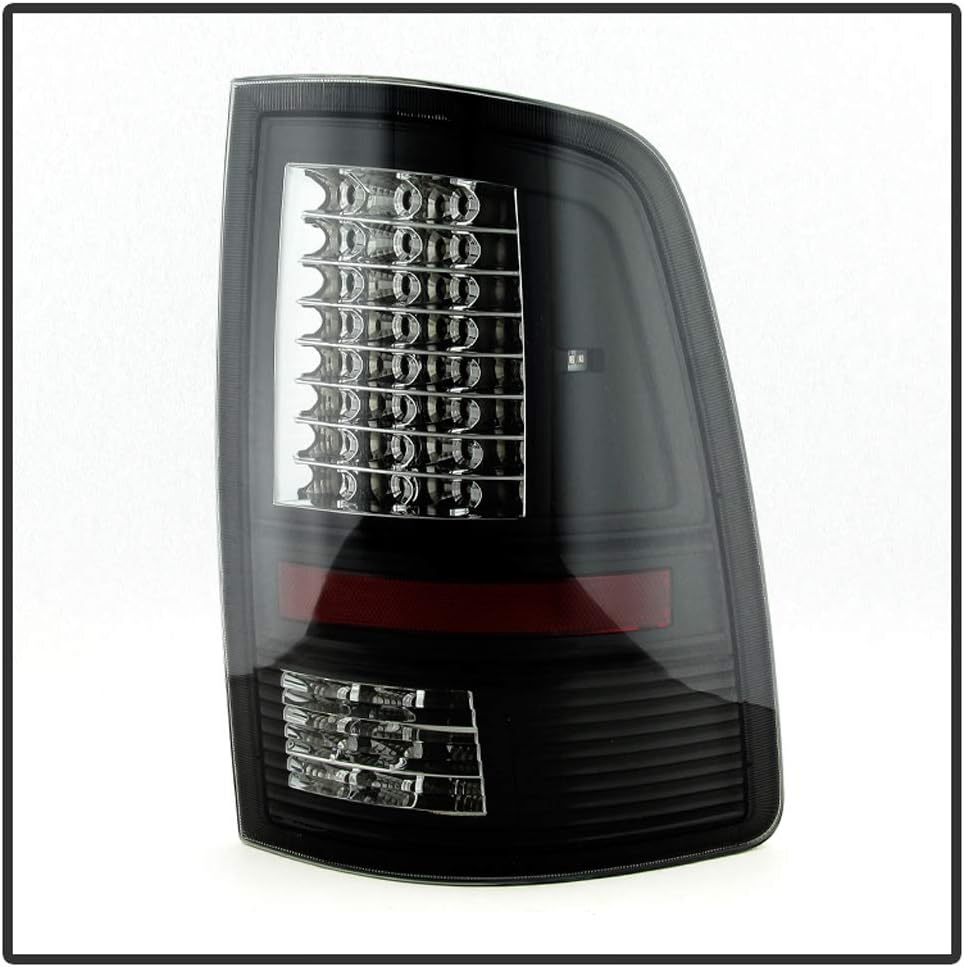 ACANII - For [Factory Incandescent Model] 2009-2018 Dodge Ram 1500 Black Smoked Full LED Tail Lights Lamps Left+Right
