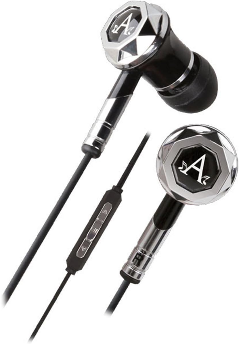 A-Audio A41 High Definition Earphones, Black/Chrome