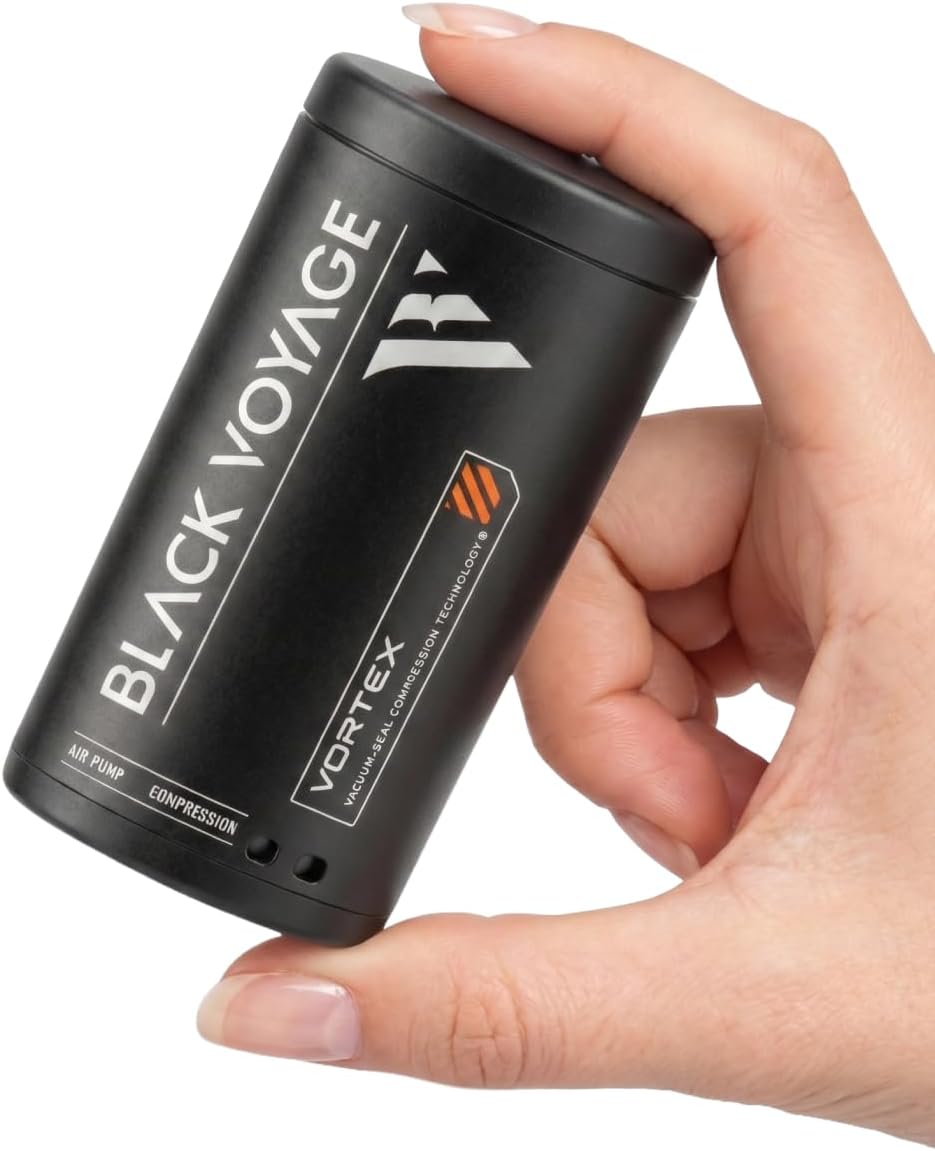 BlackVoyage Vortex 60kPa Electric Vacuum Seal Pump, USB-C Powered Portable Compression Pump for Vacuum Storage Bags, Compact Travel Air Pump for Clothes, Luggage & Space Saving image 5