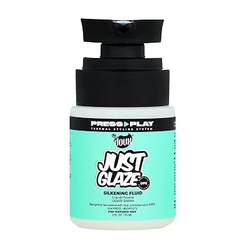 The Doux JUST GLAZE Silkening Blowout Primer Anti-Frizz Heat Protectant for Hair with Keratin & Panthenol Humidity Blocker for Blowouts & Silk Presses Lightweight Formula, 4 oz