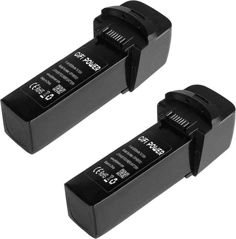 Batería de repuesto LiPo de 6500mAh 11,4V para Hubsan Zino H117S y Zino Pro Drone - Batería de alta capacidad para drones (2 unidades)