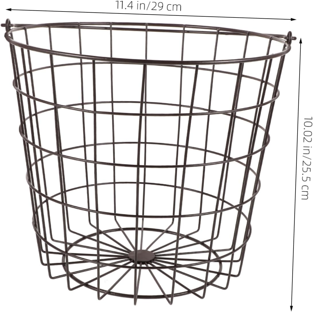 PRETYZOOM Large Wire Basket for Storage Wire Fruit Bowl Handle Home Organization Snack Fruit Basket