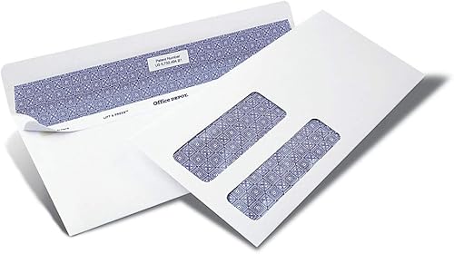 Miniatura 5 de Office Depot Sobres de doble ventana 100% reciclados (TM), 10 (4 18 pulgadas x 9 12 pulgadas), blanco, caja de 500, 76133