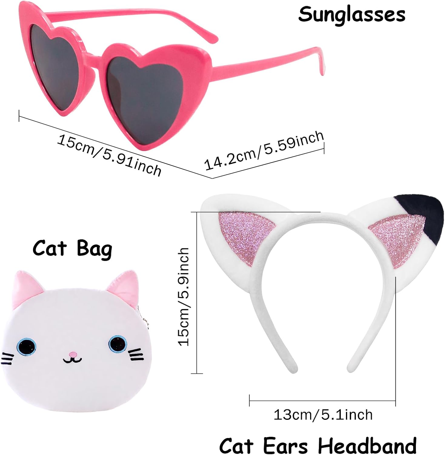 keaiyouhuo Kids Princess Cat Costume Girls Ruffle Sleeve Casual Dresses with Headband Halloween Christmas Birthday Dress up