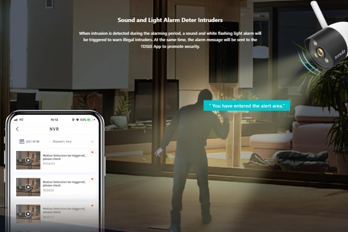Tenda K4W-3TC - Kit video di sicurezza wireless HD a 4 canali