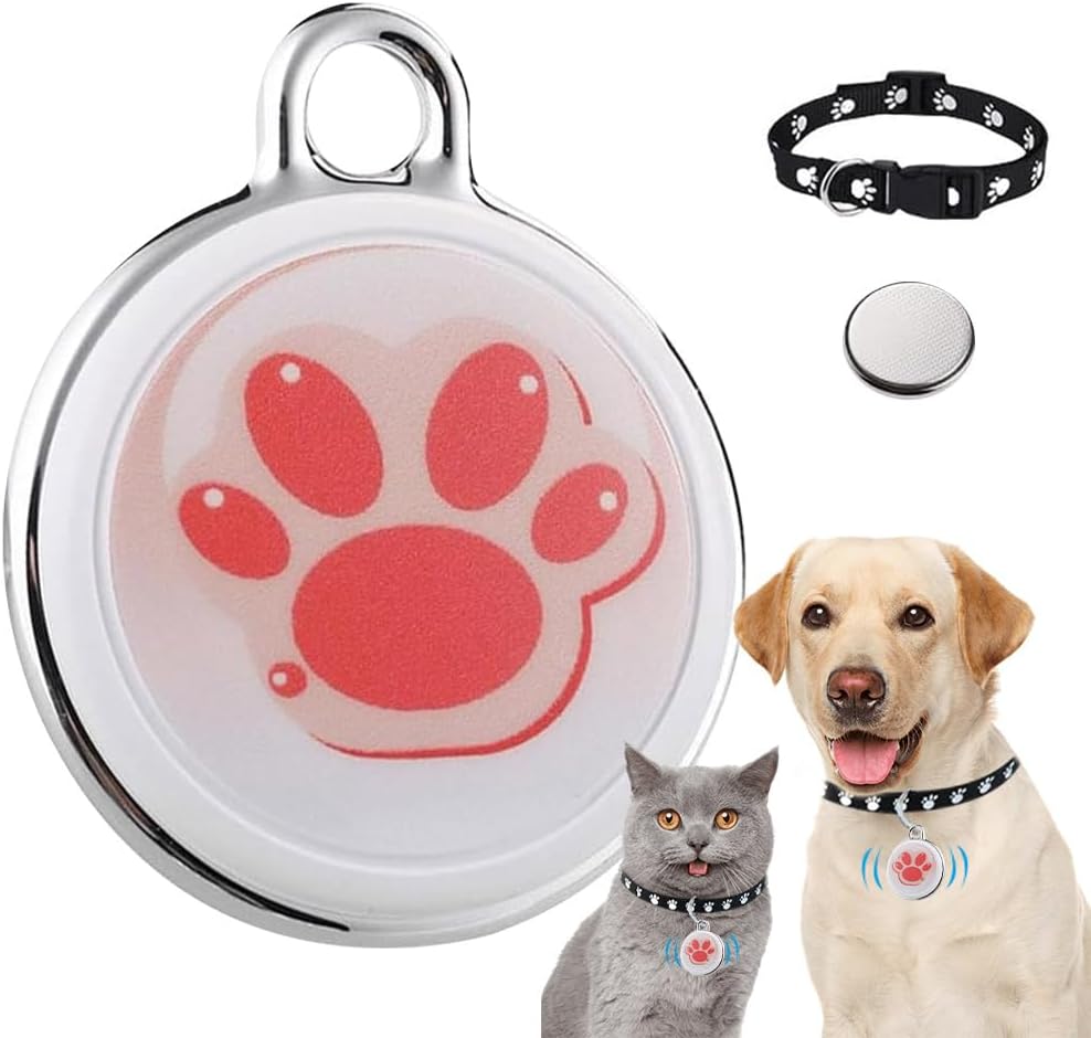 Cat Tracker, Mini GPS Tracker for Cats Dogs, Pet Tracker for Cats, Anti-Loss Cat Tracker GPS Collar for Small Cats Dogs, Waterproof GPS Pet Tracker, Real-Time Location Tracking of Cats Dogs