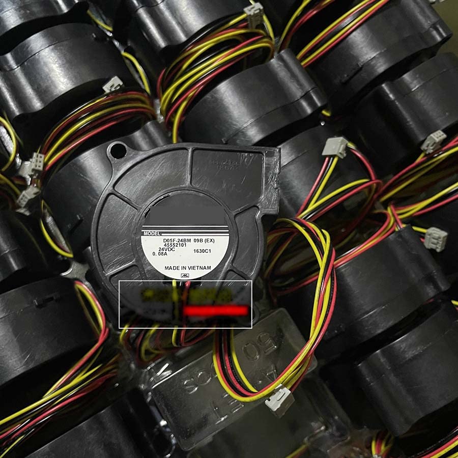 Ventilateur de refroidissement turbo 24V 50mm pour remplacer un moteur bruyant