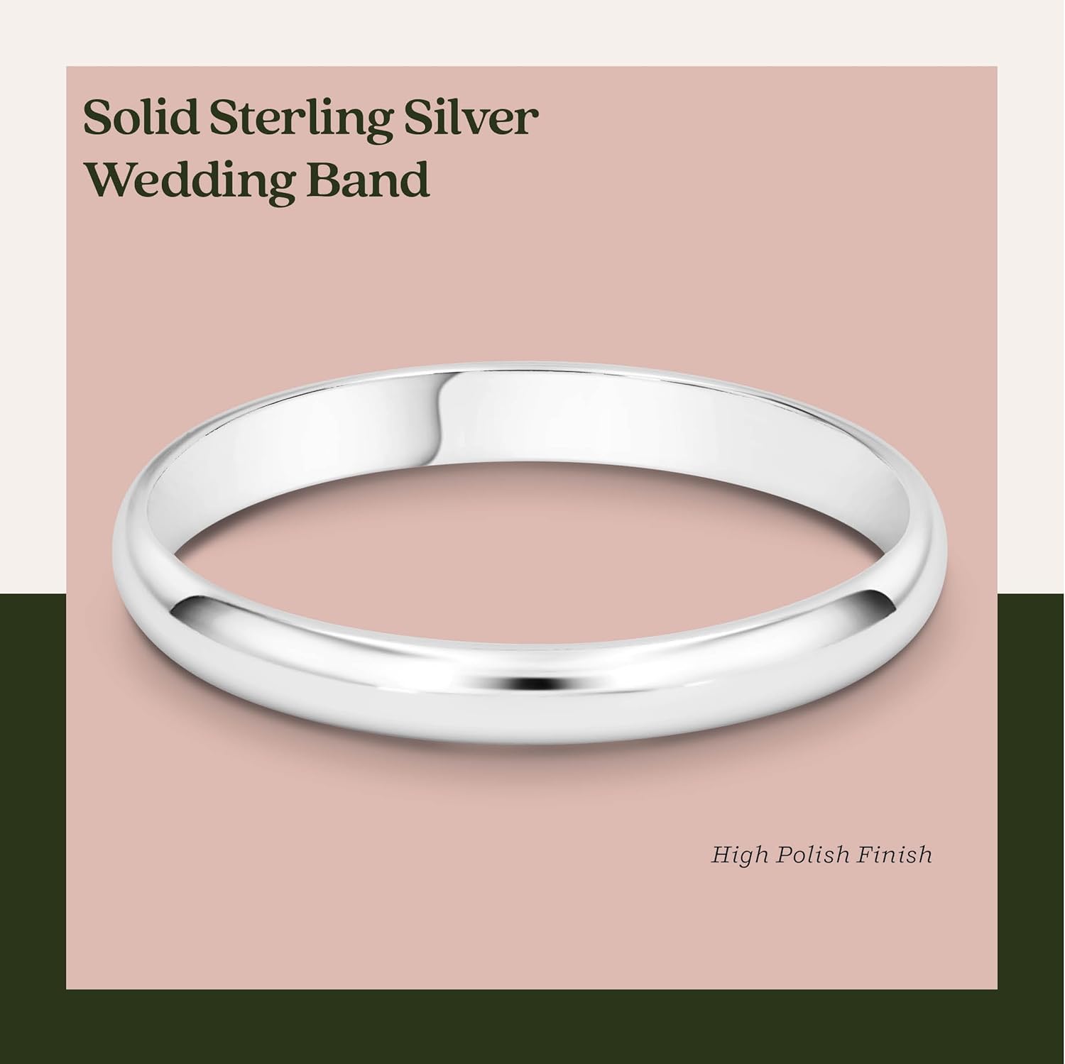 KEZEF Sterling Silver Wedding Band Ring for Men and Women Wedding Bands for Her, Wedding Band for Women and Men, 2mm Thin to 6mm Wide Silver Ring