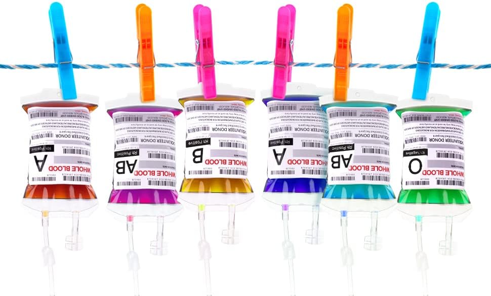 Miniatura 8 de WYNK Vasos de decoración de fiesta de Halloween, 50 paquetes de bolsas de sangre IV para bebida, 11.5 onzas líquidas, viene con una bomba de