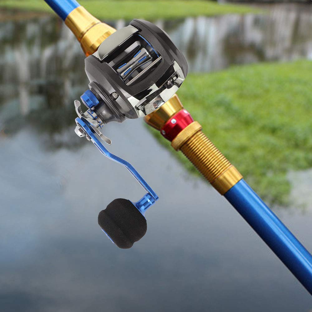 Wakects Carrete de Pesca Baitcasting 12+1BB, Carrete de Pesca de Mar de Metal con Potencia de Arrastre de 10 Kg, para Diseño de Cuerpo Ancho de Gran Capacidad para Mano Derecha