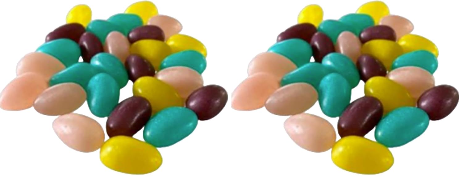 YANKEETRADERS Sour Jelly Bean Eggs, Fruit Flavored Candy, 1 Pound Bag (Pack of 2)