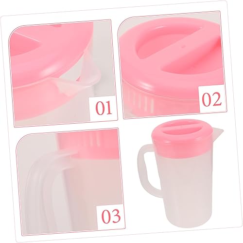 Miniatura 3 de BESTonZON Jarra de té de plástico para bebidas grandes Jarra de agua de café de plástico con tapa Jarra de 1 galón con tapa Hervidor de agua