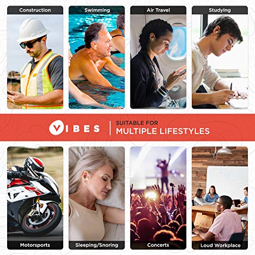 Silicone Ear Plugs - 6 Pairs Vibes Reusable Earplugs For Sleep, Custom Waterproof Moldable Gel, 32 Db Best Sound Blocking Earplug, Noise Reduction In Sleeping, Travel, Swimming, Studying, Construction #TOP3