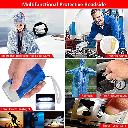 image for Beloskida Car Emergency Roadside Tool Kit with Jumper Cable Shovel,Aut