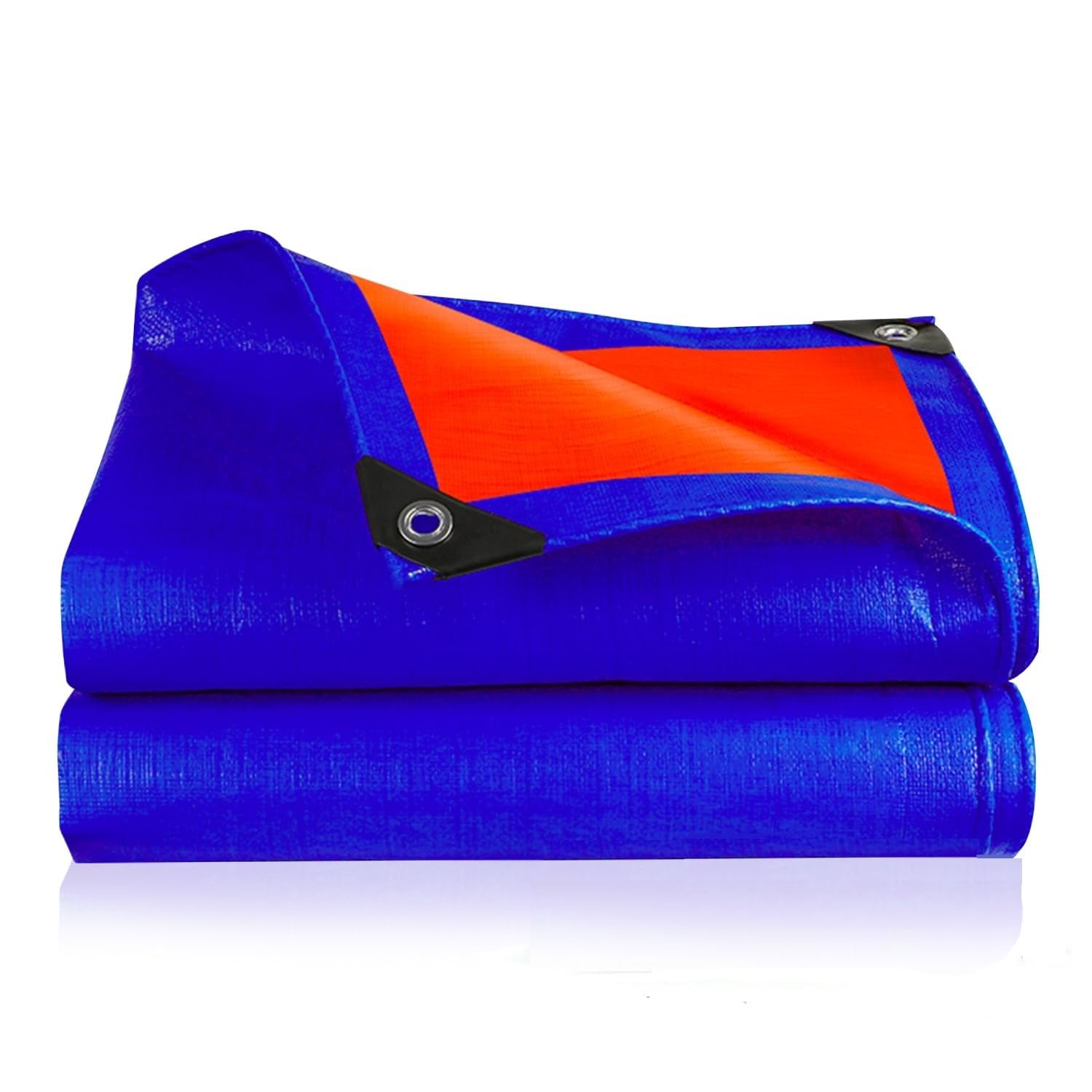 Benting Large Multi-Purpose Waterproof Heavy Duty Poly Tarp with Grommets ，for Home, Boats, Cars, Camping, Protective Cover, Blue (4 * 4M)