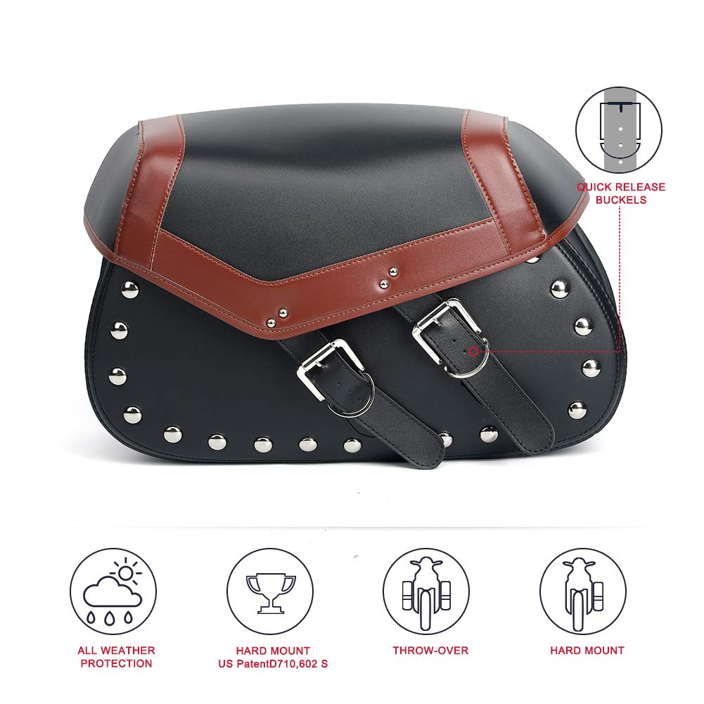 Buy 2PC Heavyduty Waterproof Motorcycle Saddlebags 2Strap Extra