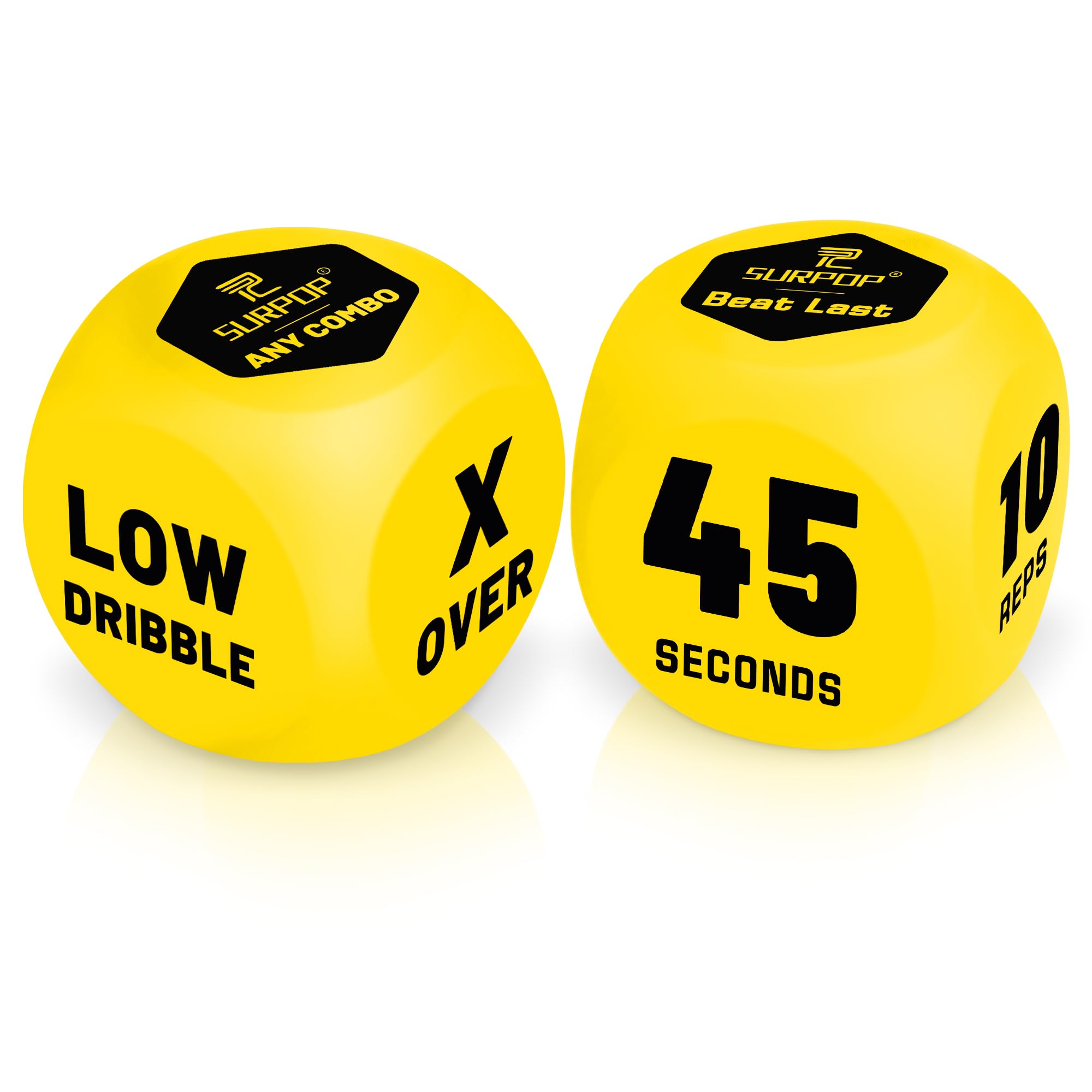 Surpop Basketball Training Dice for Kids, Yellow