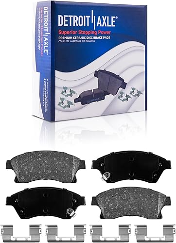Detroit Axle - Pastillas de freno delanteras para Chevrolet Cruze 2011-2015, Sonic 2012-2017 2013 2014, pastillas de freno de cerámica con repuesto