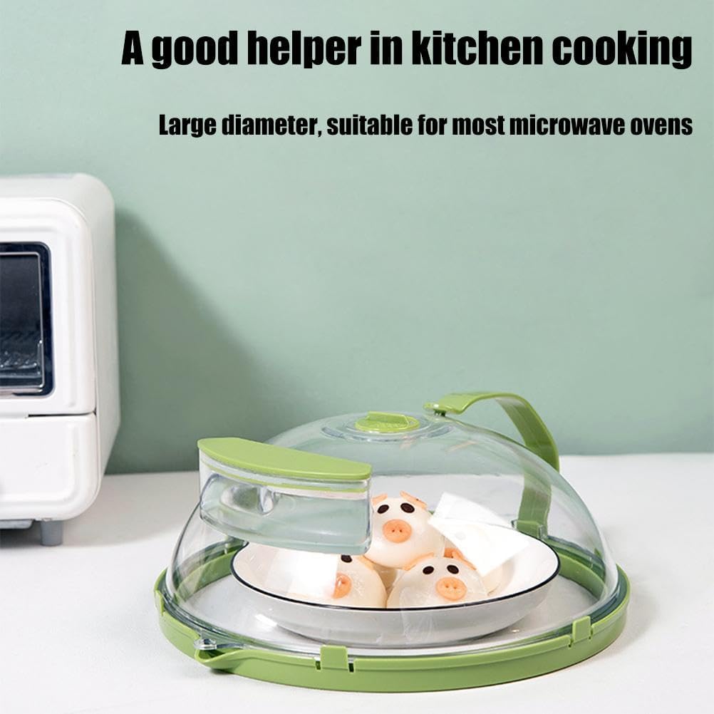 Microwave Food Cover, Oil Proof Keeping Cover with Handle, for Microwave Oven 26x11cm