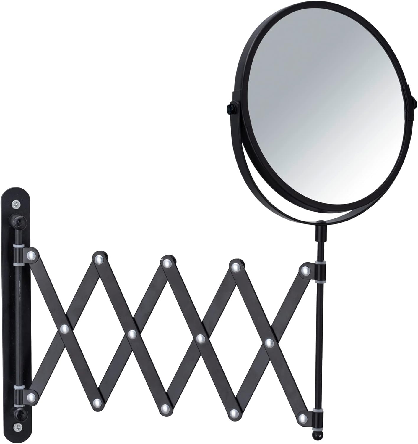 WENKO Cosmetic Wall Mirror Telescope Exclusive Black