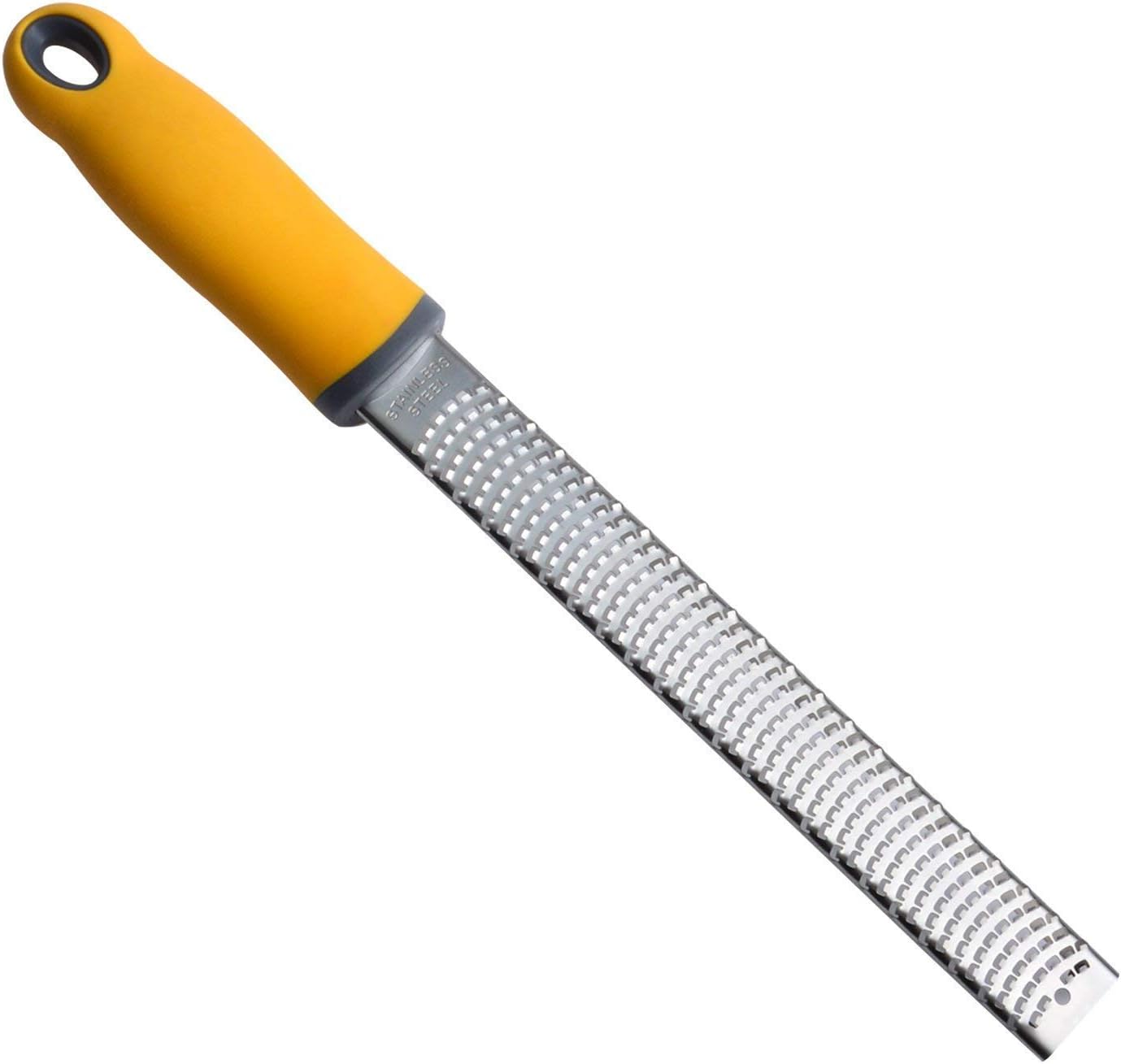 Product image of Citrus Lemon Zester, Cheese Grater - Parmesan Cheese, Lemon, Ginger, Garlic, Nutmeg, Chocolate, Vegetables, Fruits - Razor-Sharp Stainless Steel Blade