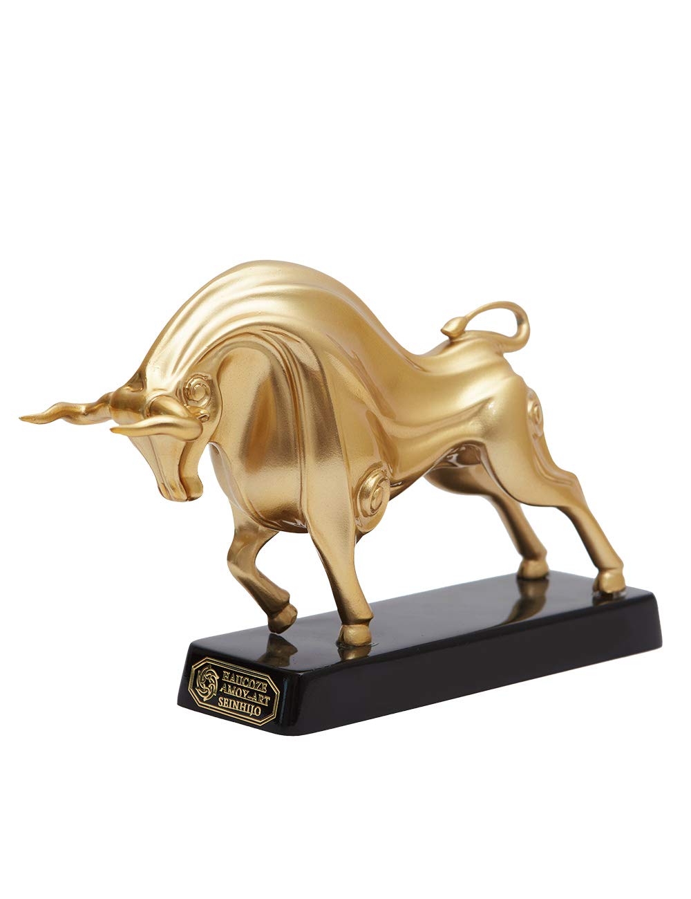 HAUCOZE Toro Escultura Estatua Modern Adorno Decoración Animal Figura 21cm