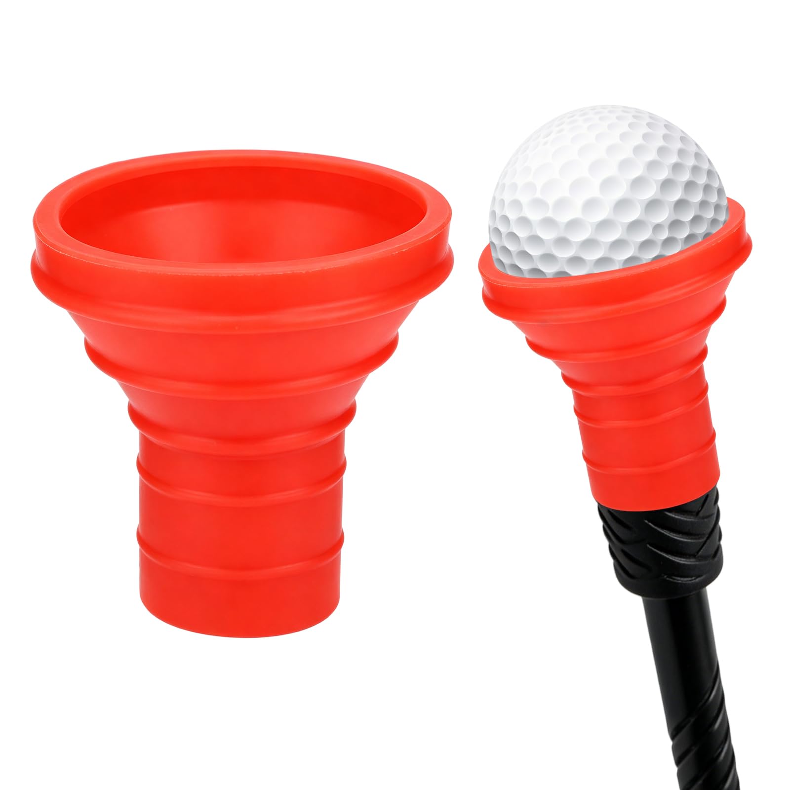 BOXOB Golf Ball Picker Upper for Putter, Rubber Golf Ball Retriever