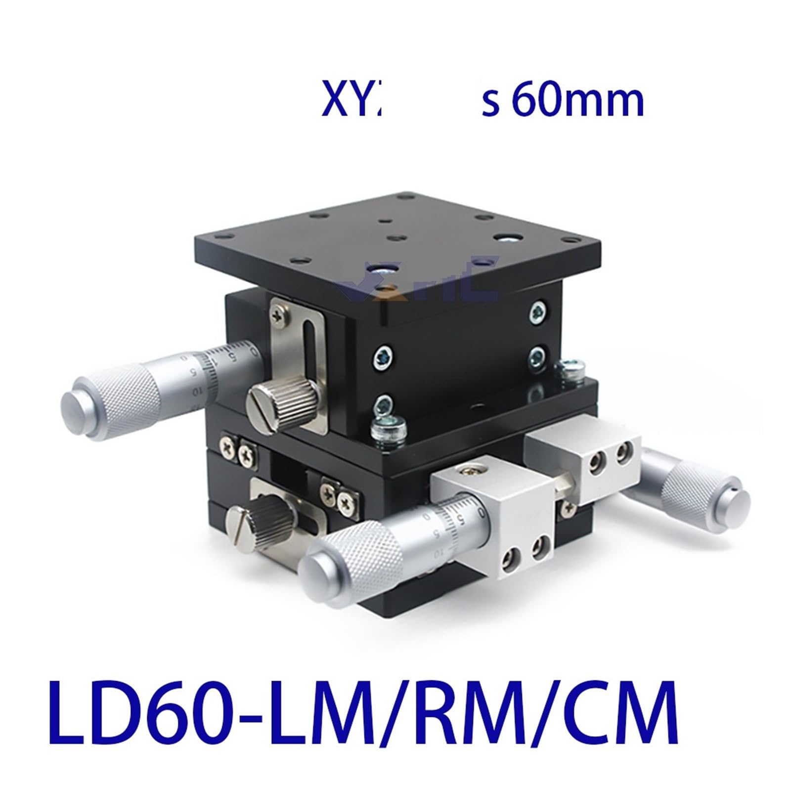 Tavola di posizionamento rotante motorizzata XYZ 60 mm LD60-LM LD60-CM LD60-RM Tavola scorrevole di regolazione fine Piattaforma di spostamento manuale Tavola scorrevole lineare Tavola scorrevole Cr