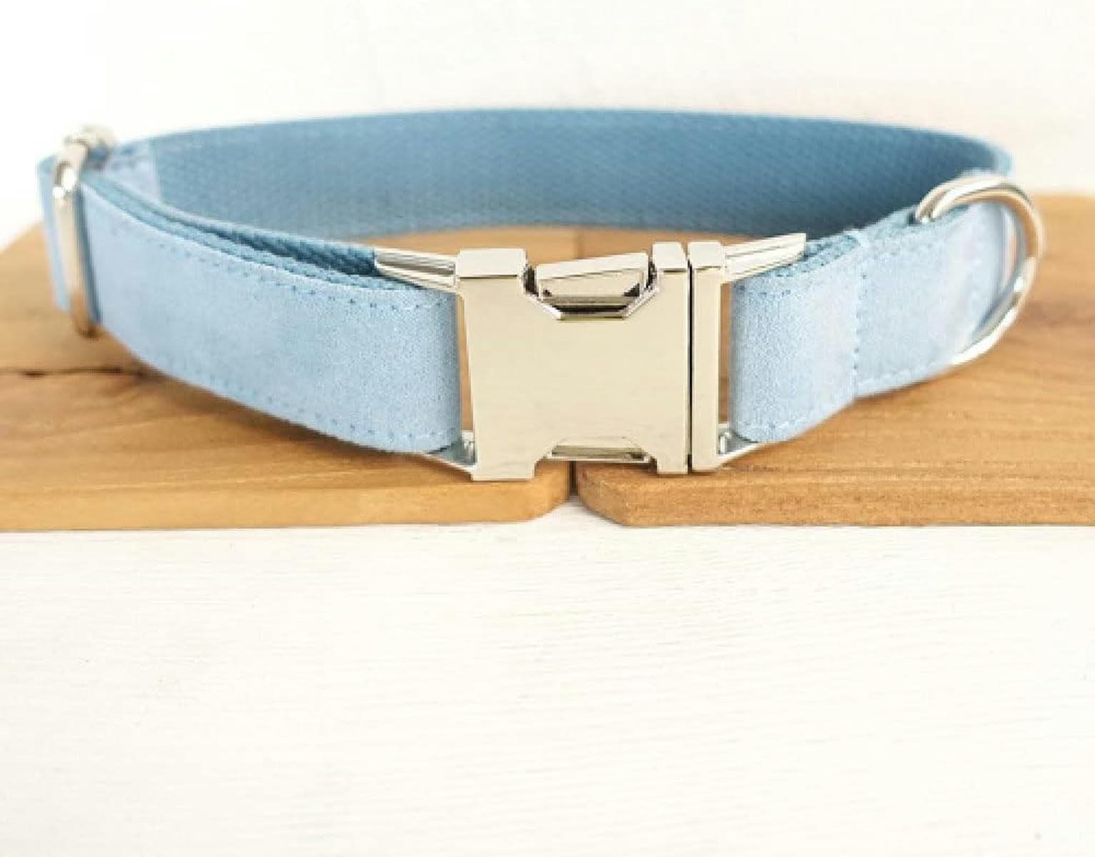 collare collare poly satin e nylon blu 5Taglie collare e guinzaglio per cani, collare per cani, L-Set collare e guinzaglio per cani-S