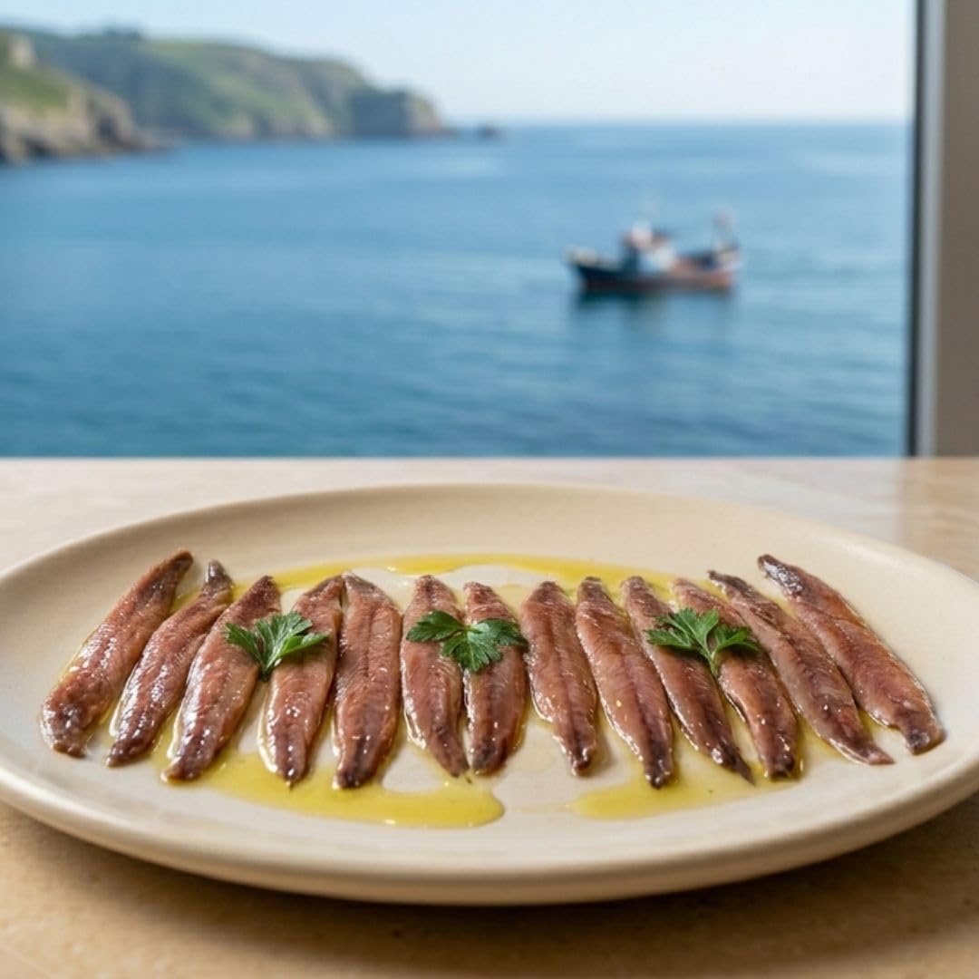 CANTABRICO GOURMET Anchoas de Santoña en Aceite 36-46 Filetes Artesanales Premium 200gr