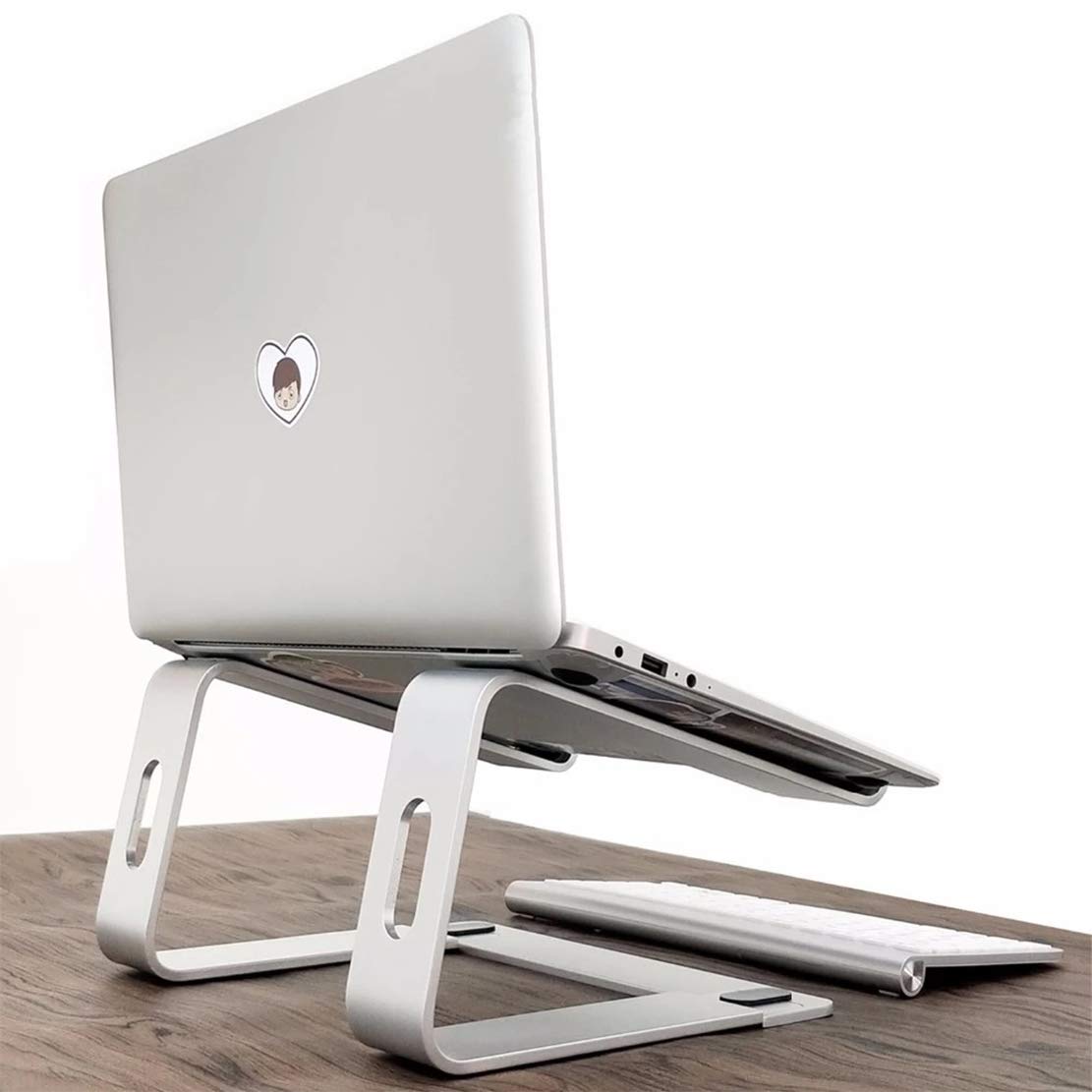 AKT Supporto Pc Portatile Staffa di Raffreddamento Verticale per Notebook Staffa di Ventilazione per Computer Desktop Lega di Alluminio Supporta Fino A 17.3 Pollici di Computer