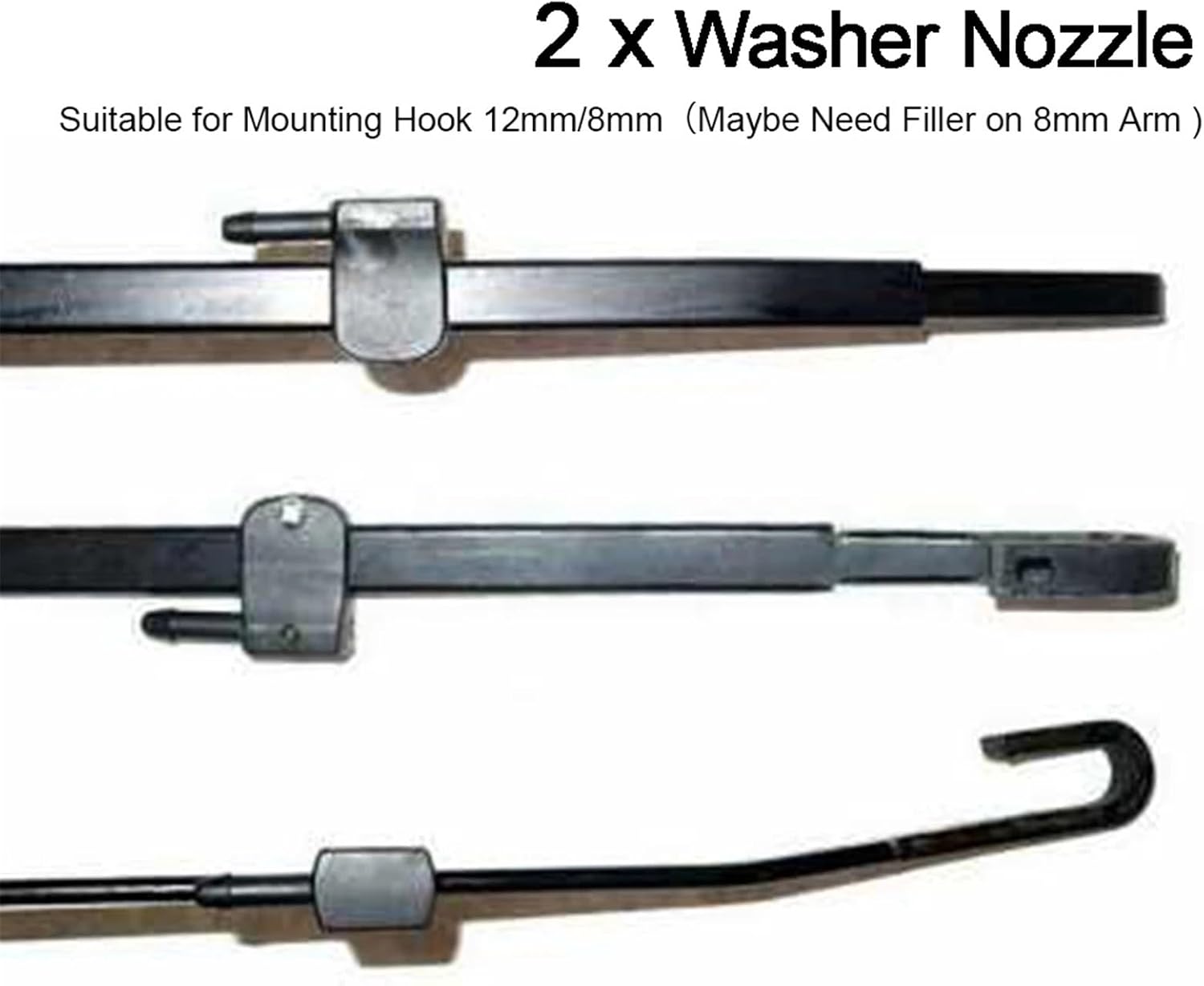 Wiper Arm Washer Nozzle Jet Windscreen Nozzles 2pcs for Fortwo 2004-2007