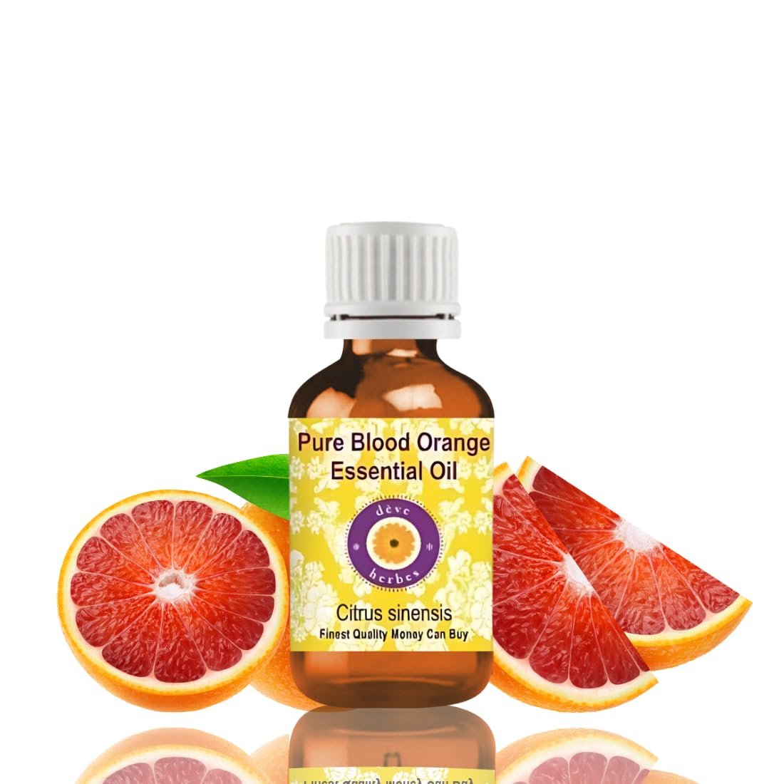 Deve Herbes Pure Blood Orange Essential Oil (Citrus sinensis) Steam Distilled 5ml (0.16 oz)