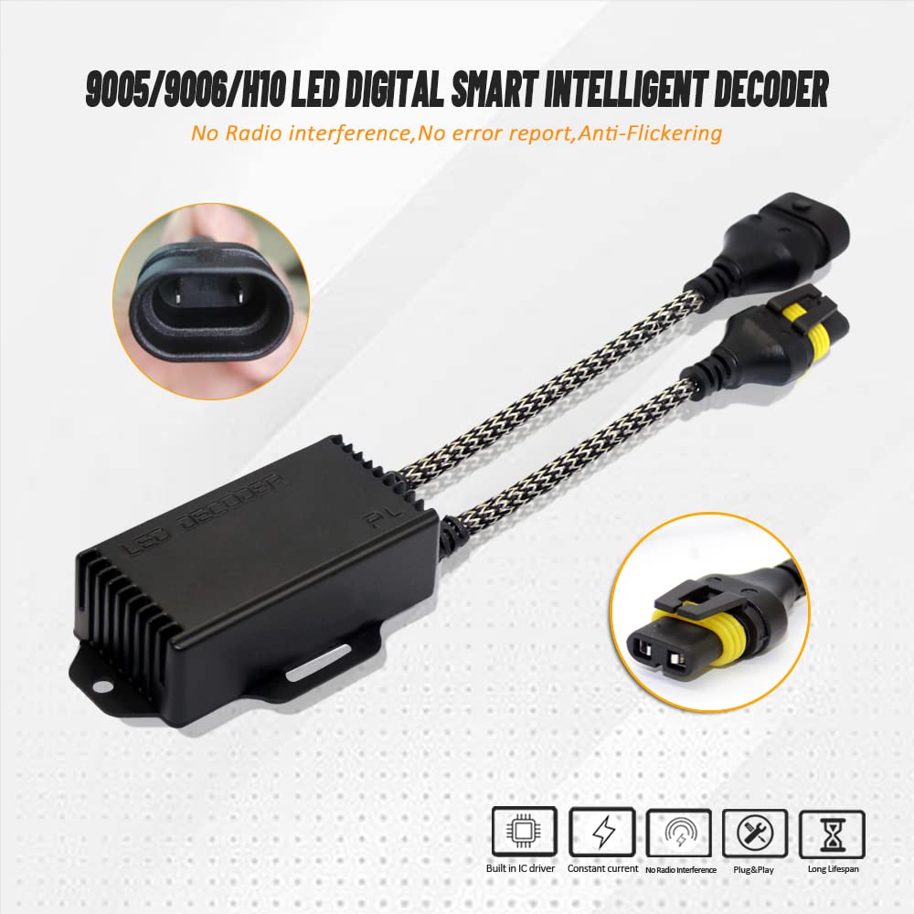 D-Lumina Żarówka LED 9012/9005/9006/H10 z rezystorem dekoderem Canbus