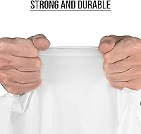 Vista 3 de Aluf Plastics - Bolsas de basura perfumadas con cordón blanco de 8 galones, 0.7 milésimas de pulgada de pulgada de pulgada de diámetro, 22 x 22