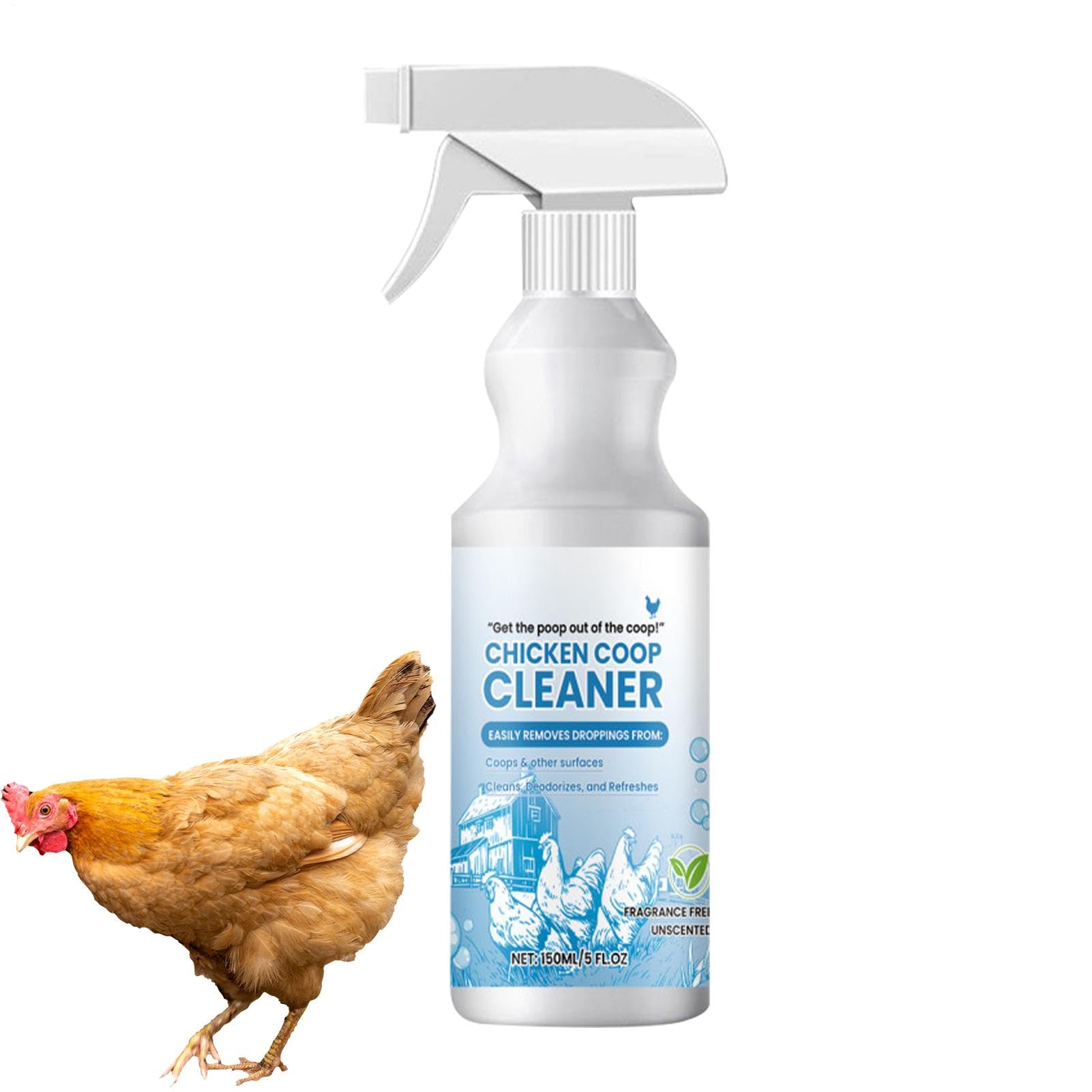 Coop Refresh,Spray de control de olores, limpiador y desodorante de gallineros, limpiador natural de segura para eliminar la suciedad y los olores